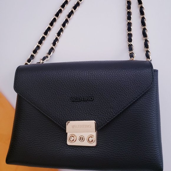 Valentino By Mario Valentino Isabelle Leather Crossbody Bag in Black - Picture 6 of 15